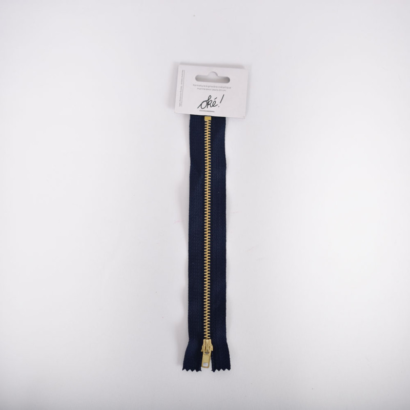 FERMETURE A GLISSIERE JEANS 20 CM. BLEU JEANS